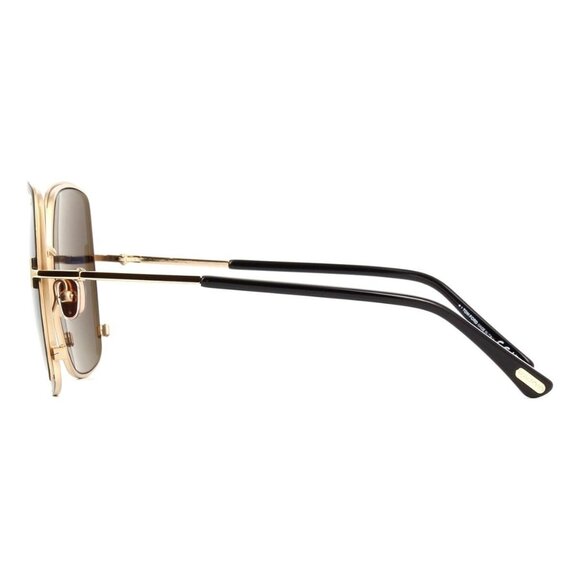 New TOM FORD Raphaela Black Square FT1006/S 02A Sunglasses Women - Picture 3 of 4